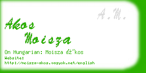 akos moisza business card